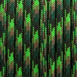 BRACCIALE PARACORD 550 Type III 5 in 1 - con Manuale - GREEN FLAME CAMOUFFAGE